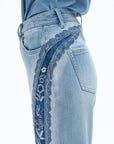 Floral Embroidery Flare Jean