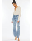 Candace Cross Front Straight Leg Jean