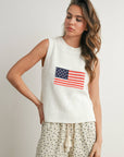 Finias Flag Print Sweater