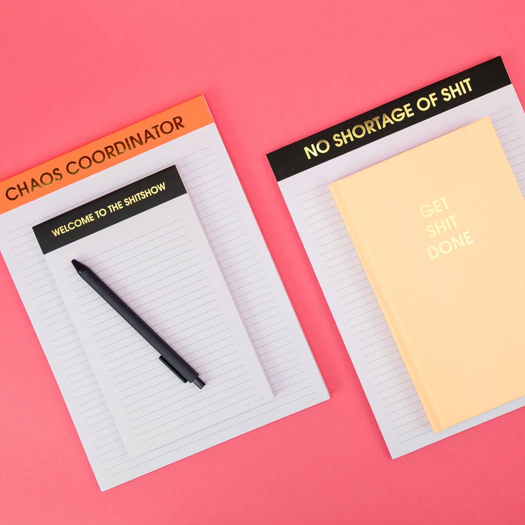 Welcome to the Shitshow - Lined Notepad - Perforated Sheets - Black