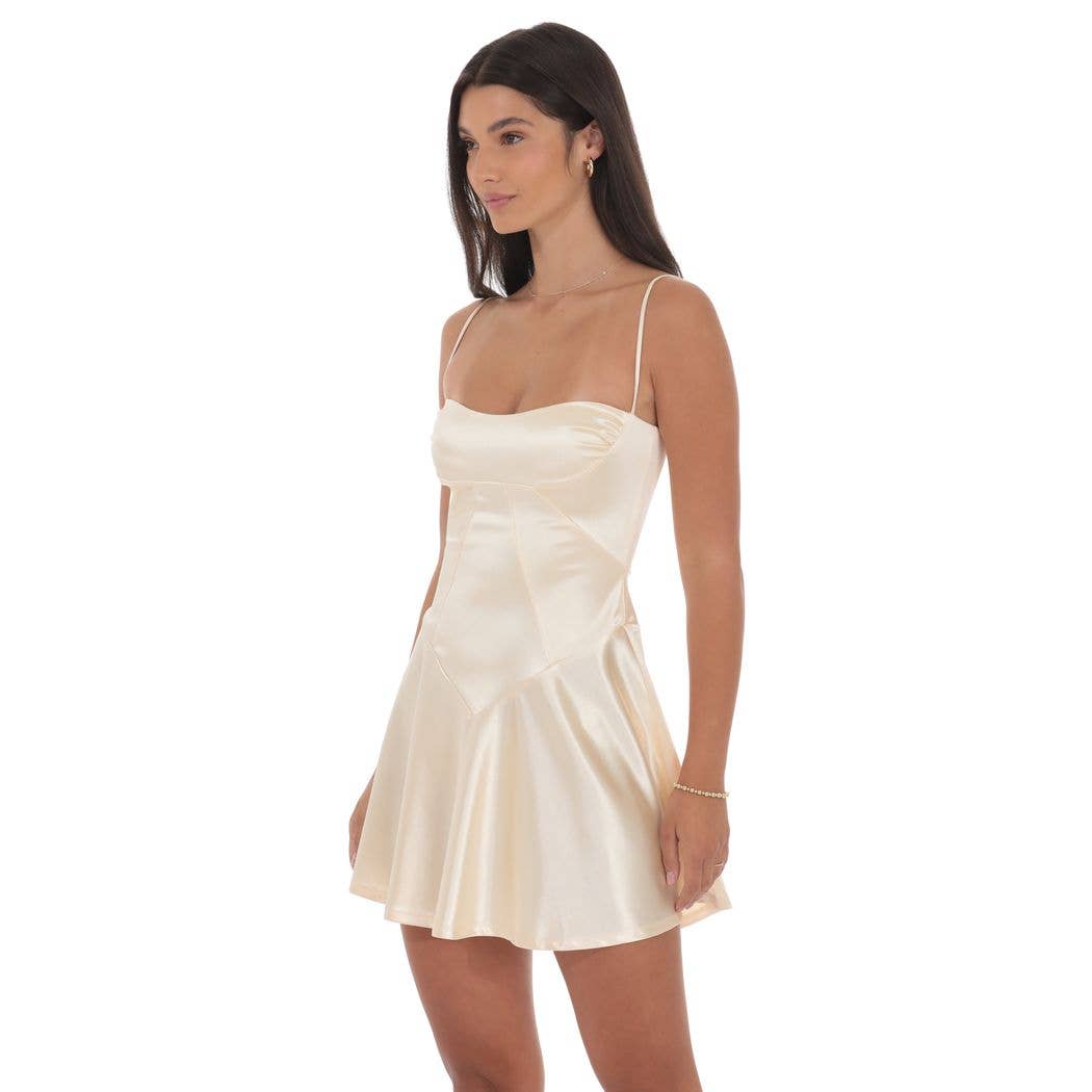 lucy in the sky dress Front Twist Blue Slight modifications might be made to improve garment quality LUCY IN THE SKY |
