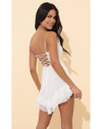 Chrissie Fit and Flare Dress in White