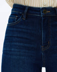 Holly Flare Jeans with Finished Hem & Slit