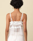 Bianca Lace Ruffle Camisole Top