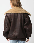 Aspen Pu Bomber Jacket