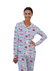 Holiday Pajama Pant-Set Ski Dogs