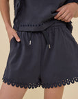 Poppy Eyelet Drawstring Shorts