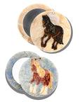 Hand-painted Horse Compact Mirror | Eco-Friendly