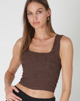 Stacie Double Lace Square Crop Tank