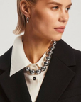 Elysian- Bead Necklace- Steel 14K-Waterproof Cascading sizes