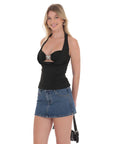 Lucy in The Sky Starfish Two Piece Top Set in Black