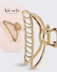 Open Shape Claw Clip - Gold