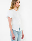 Polly Puff Sleeve Twist Front Top