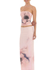 Lucy in the Sky Floral Tube Two Piece Set in Pink