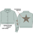 Velvet Animal Print Stars Bomber Jacket -TWEEN GIRL