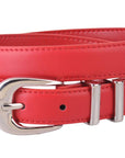 Leather Belt with Metal Strap Holders