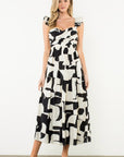 Raphi Black and White Dress