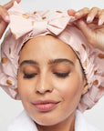 Luxury Shower Cap - Blush Dot