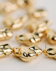 Crumpled Gold Vintage Style Huggie Hoops