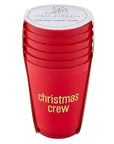Gold Foil Frost Cups - Christmas Crew - Set of 6