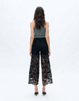 Tina Lace Splice Jeans in Black