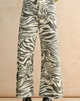 Zaza Zebra Wide Leg Jean