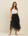 Solei Tiered Ruffle Tulle Skirt