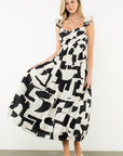 Raphi Black and White Dress