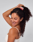 Ruched Satin Scrunchies 5pc Set - Assorted Cherry Blossom