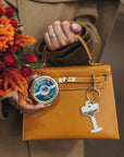 Hand-painted Caviar Handbag Hero Pill Compact
