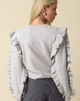 Maeve Ruffle Sleeve Knit Cardigan