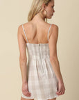 Lisa Button-Front Mini Dress