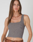 Stacie Double Lace Square Crop Tank