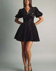 Viola Flocked Dress