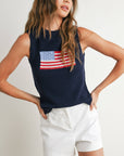 Finias Flag Print Sweater