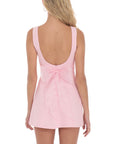 Lucy in the Sky High Neck Back Bow Dress