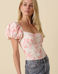 Rosalie Puff Sleeve Floral Top