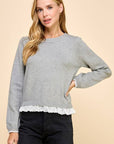 Erica Lace Hem Sweater