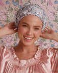 Bridgerton x Kitsch Satin-Lined Flexi Shower Cap in Wisteria