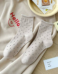 Polka Dot Rolled Socks