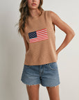 Finias Flag Print Sweater