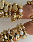Barbara-Nugget Bead Metal 14K Gold, Stretch