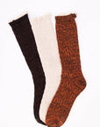 Autumn Vibes Ribbed Ruffle-Trim Socks