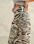 Zaza Zebra Wide Leg Jean