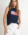 Finias Flag Print Sweater