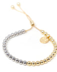 Two Tone Adjustable Bracelet in 8mm