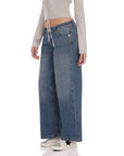 Low Rise Wide Leg Jeans in Blue