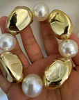 Barbara-Nugget Bead Metal 14K Gold, Stretch