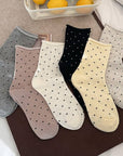 Polka Dot Rolled Socks