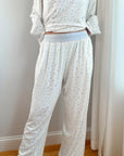 Snowflake Long Sleeve Pajama Pants